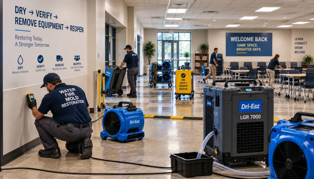 commercial water damage restoration - From Emergency Response to Final Repairs