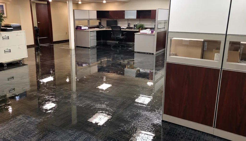 commercial storm damage restoration - Addressing Roof Leaks and Flooded Interiors